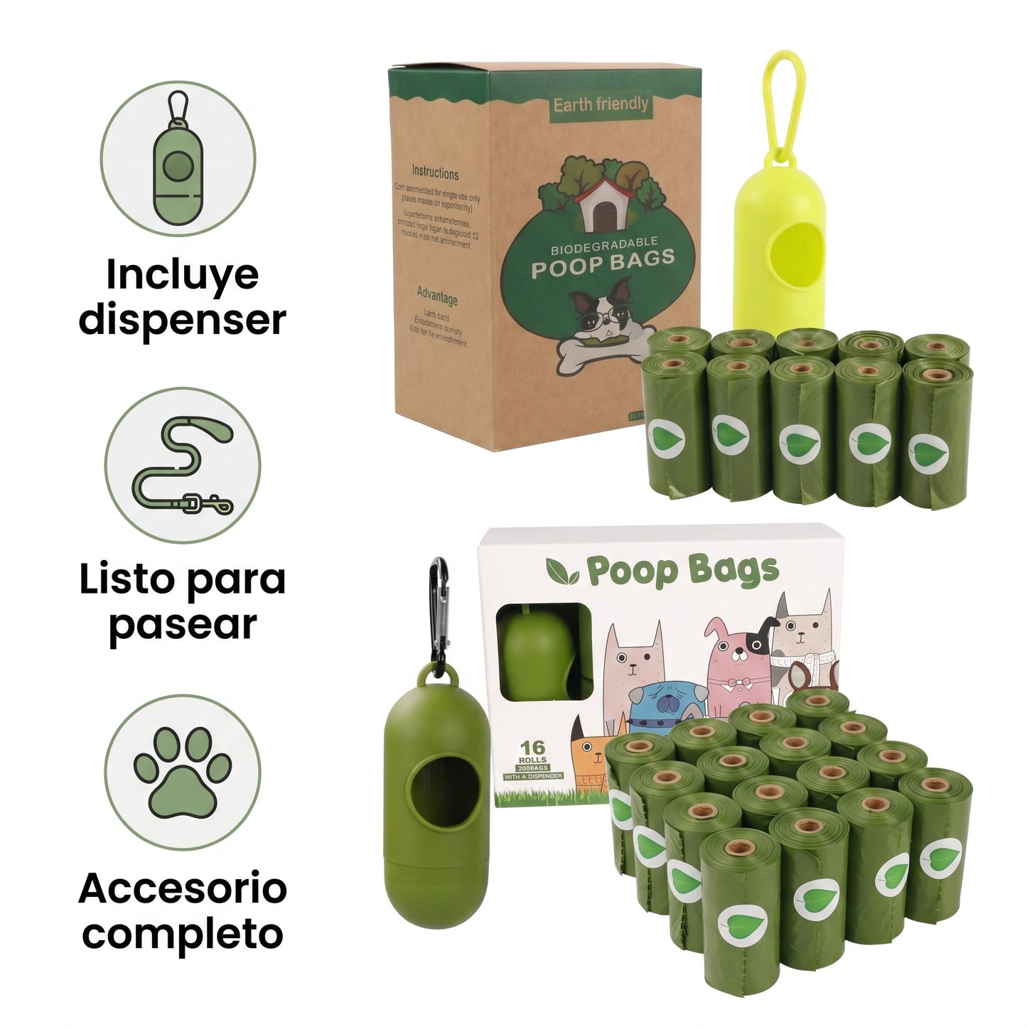 Pack Dispensador + Bolsas para Perro